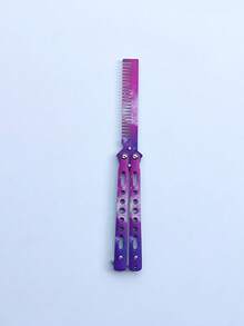 1pc Butterfly Practice Comb Foldable Men's Steel Comb Training Tool Swinging Knife Comb Uncut Stainless Steel Suitable For Outdoor Beginners, Back To School, Travel Holiday Essentials, Hair Accessories For Women, Hair Brush, Detangling Brush, Hairbrush, Hair Combs, Barber, Hair Tools, Hair Products, Slick Back Brush, Hair Care, Hair Comb, Hair Brush, Mini Hair Brush, Curly Hair Products, Hairdressing Equipment, Christmas, Hairdressing, Wooden Comb, Travel Essentials, Hairstyle, Hairdressing,Hair Brush,Slick Back Brush,Styling Brush,Curly Hair Brush,Edge Brush,Hair Comb,Brush Hair,Hair Brush Set,Comb Hair,Comb For Curls,Detangling Brush,Hair Brush For Women,Hair,Travel,Hair Products,Hair Tools,Hair Stuff,Barber,Barber Accessories,Barbershop,Hairdressing Equipment - Multicolor - View 19