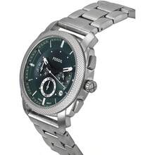 Fossil Herren Grüne Business Uhr - Edelstahl Armband Quarz Bewegung Mode Büro Stil FS6079