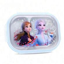 Disney Frozen Series Lunch Boxes,  Princess Stainless Steel Material Lunch Boxes, Pink And Blue Cute Cartoon Pattern Lunch Boxes, Suitable For Camping Lunch Boxes, Office, Gift Giving, Christmas, Valentine's Day, And New Year Gifts - Multicolor - View 13