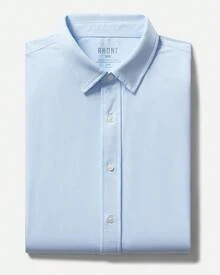 Men's Commuter Shirt, Performance Dress Shirts For Men, Machine Washable, Wrinkle Resistant, Slim Fit Button Down Shirthalloween - Blue Stripe - View 10