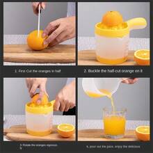 1pc/2pcs Portable Juicer With Handle, Home Use Citrus Lemon Orange Juice Extractor, Small Compact Fruit Juice Maker