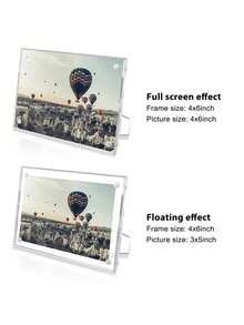 Horizontal And Vertical Dual-Purpose (With Magnetic) Acrylic Photo Frame, Photo Frame Display, Picture Frame, Magnetic Bracket, Photo Frame Display Table - Multicolor - View 4