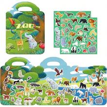 6Pack Calcomanias Para Niños Reutilizables Pegatinas Para Niños de 2 a 6 Años Adhesivas Portátiles para Educación Pegatinas Activas Libros Regalos de Cumpleaños de Viaje Para Niños y Niñas - Pegatinas estáticas 5pack - Ver 8