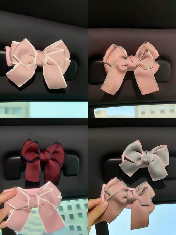 Car Roof Handle Protective Cover, Car Door Handle, Car Interior Decoration, Bow, Car Roof Handle, Passenger Side Decoration, Car Dirt-Resistant Pull Gloves