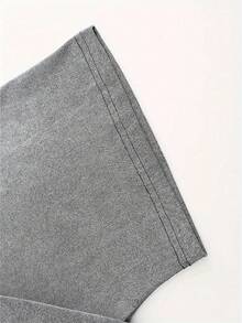 Retro Anime & Manga Style Heavyweight Washed Cotton Men's T-Shirts, Anime Villain Graphic T-Shirts, Anime Fan Styles, Gifts For Manga Style Enthusiasts, Men's Clothing, Street Style  Outfits, Y2K Style Crew Neck Tops - Xám - Xem 3