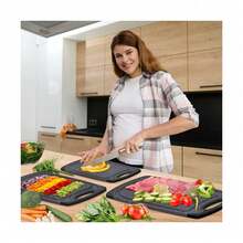 Juego de 3 tablas de cortar, oferta del - Negro - Ver 2