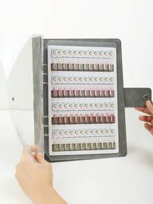 Libro de exhibición de 48/96/144 colores de uñas con imán de succión, hojas sueltas, placa de prueba de color desmontable y cubierta de PVC transparente de alta gama para estudios de uñas y entusiastas del arte de uñas