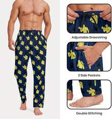 Mens Pajama Pants, Soft Lounge Sleep Pants With Pockets Lightweight Long Pajama Bottoms For Menhalloween - 肌肉 - 查看 6