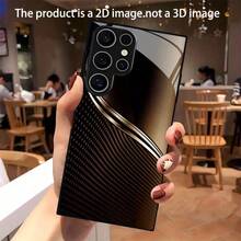 Compatible With Samsung Galaxy S25, S24, S23, S22, S21, S20 FE, And Other A-Series Models. Features A Stylish Black-Brown Gradient Curved Pattern Glass Phone Case. Also Compatible With  17/ 17 Pro/ 17 Pro Max,  16, 15, 14, 13, 12, 11, And Pro Max Models. - đen - Xem 7
