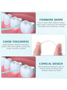 400/200pcs Disposable Boxed Toothpicks, Portable Ultra-Fine Double-Headed Toothpick Brush, Disposable Plastic Toothpicks, Dental Interdental Brush, Oral Care Toothpicks, Random Packaging - Multicolor - View 4