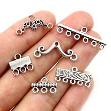 30pcs Antique Silver Plated Vintage Bar Rectangle Retro Connector Charm Pendant DIY Necklace Jewelry Findings Accessories - Antique Silver - View 7