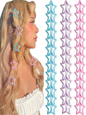 [30 clips de pelo con estrellas adorables] Clips de pelo adorables con estrellas, 30 piezas | Accesorios para el cabello para niñas pequeñas - Opción ideal para regalos, regalos, viajes, regalos para mujeres, artículos para el cabello, rellenos de calcetines, rellenos de calcetines para mujeres, regalos de Navidad, rellenos de calcetines de Navidad, regalos para mujeres, rellenos de calcetines para adultos, rellenos de calcetines para adultos, artículos para el cabello, accesorios para mujeres, relleno de calcetines, accesorio de cabello de mayoría de edad, accesorios de cabello navideños, ideas de regalo para mujeres, rellenos de calcetines de belleza