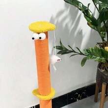 1 Peça Poste de Arranhação de Gato Laranja e Verde, Árvore de Gato, Estrutura de Escalada para Gato, Poste Vertical de Sisal Durável e Sem Desprendimento de Pelos, Adequado para Gatos Pequenos e Médios Aliviar o Tédio, Adequado para Famílias Pequenas, Brinquedos de Gato, Móveis, Decorações Modernas para Gatos, Suprimentos para Animais de Estimação, e Bolas de Brinquedo para Gatos com Cores Aleatórias