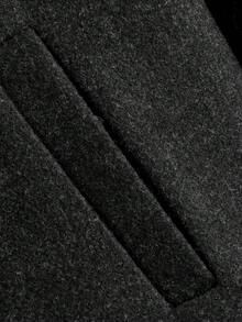 Women's Fashionable Simple And Versatile Commuting Zipper Woolen Coat Tops - Dark Grey - View 9