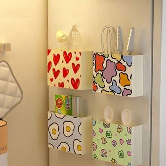 Colorful Refrigerator Magnetic Storage Box, Kitchen Refrigerator Storage Box, Preservation Box, Fruit Organizing Box, Household Refrigerator Storage Box