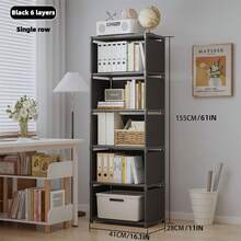 Multi-Tier Floor Standing Bookshelf, Simple Home Use Storage Cabinet, Living Room Bookcase, Wall Corner Organizer Rack,Bedroom Room Decor,Back To School - Multicolor - View 15