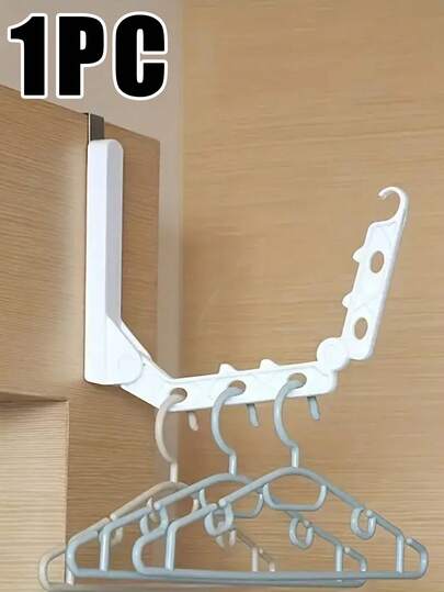 Tendedero plegable con ganchos para puerta, accesorio de tendedero de ropa para armario, balcón y baño que ahorra espacio, adecuado para uso doméstico y de viaje, fabricado en material plástico duradero, tendedero de ropa, tendedero de ropa plegable detrás de la puerta, tendedero de ropa para marco de ventana interior