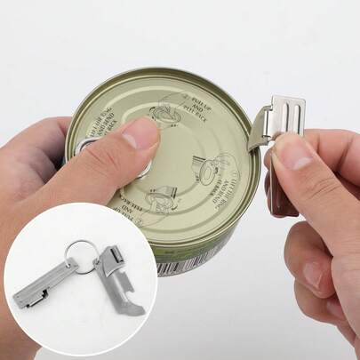 16 piezas Abrelatas manual de agarre fácil, 2 estilos, destornillador de caja, abrelatas de estilo militar para kit de emergencia de camping, equipo de supervivencia al aire libre, herramientas de cocina, artículos esenciales para el hogar