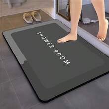 1 buc covor de baie cu gel de siliciu, covor de podea pentru cabină de duș, covor de intrare în baie, decor de Crăciun, covor de bucătărie