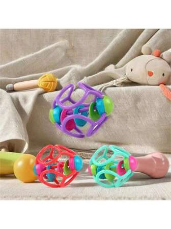 Palla sensoriale educativa per bambini, palla in gomma morbida con fori per bambini 0-3 anni, giocattolo per lo sviluppo della presa manuale e della percezione per bambini in età prescolare