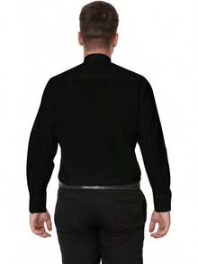 Mens Tab-Collar Long Sleeves Clergy Shirt- 5 Colors Availablehalloween - 白色 - 查看 2