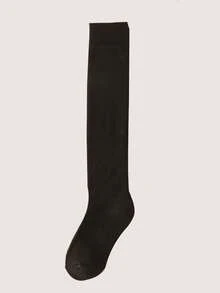 1/2/3/4 双装女士纯色过膝袜，保暖内衬，百搭 JK 风，秋冬季时尚必备单品，舒适袜子 - 彩色 - 查看 20