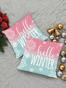 2 Stück Milchshake Lebkuchenmännchen Weihnachten Kissenbezüge mit Stickerei-Imitation, Heimdekoration für Sofa, Wohnzimmer, Schlafzimmer, Bett, Couch, Stuhl (ohne Kissenfüllung)