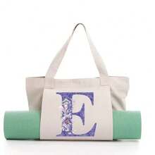 Mochila para Tapete de Yoga Personalizada de Grande Capacidade - Uma bolsa de lona durável e multifuncional, ideal para exercícios, viagens e uso diário. Leve e adequada para esportes, pilates, praia e academia, tanto para homens quanto para mulheres. Um presente de Natal imperdível!