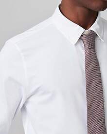 Men's Commuter Shirt, Performance Dress Shirts For Men, Machine Washable, Wrinkle Resistant, Slim Fit Button Down Shirthalloween - Business White - View 5