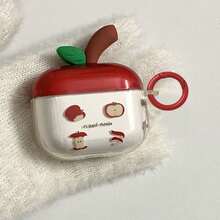Apple Shaped & Apple Print Transparent Bluetooth Earphone Case For AirPods - Clear - View 4