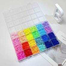 2680 Pieces Of DIY Clay Bead Bracelet Making Set, Black And White Polymer Clay Bead Flat Beads, DIY Friendship Bracelet Jewelry Making Set