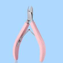 1pc Stainless Steel Nail Clipper With Non-Slip Handle, Nail Salon Manicure & Pedicure Tool Set Contains Trimmer And Grooming Instruments - Pink - View 10