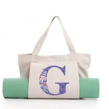 Mochila para Tapete de Yoga Personalizada de Grande Capacidade - Uma bolsa de lona durável e multifuncional, ideal para exercícios, viagens e uso diário. Leve e adequada para esportes, pilates, praia e academia, tanto para homens quanto para mulheres. Um presente de Natal imperdível!