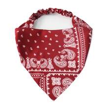 Europäischer und amerikanischer neuer Damenkopftuch mit Cashewblume Dreieck Stirnband, unisex Chiffon Hip-Hop vielseitig elastisches Kopftuch, 1 Stück elegantes Haaraccessoire warme Haarbänder Damen Bandanas