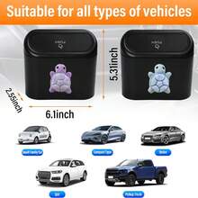 Creative Car Cute Plush Turtle Trash Can, Car Storage Bucket, Front Car Hanging Car Storage Garbage Bag, Car Supplies