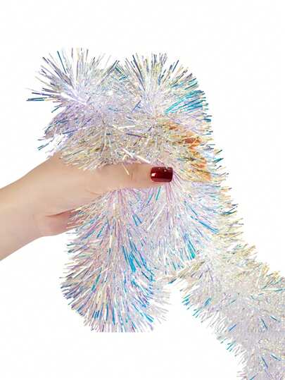 2 件深绿色人造圣诞花环，用于 DIY 圣诞树、壁炉、楼梯栏杆、室内外节日装饰、天花板悬挂装饰，适用于家居装饰、楼梯壁炉、派对、室内外、室内外圣诞树、楼梯壁炉、派对圣诞装饰