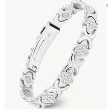 Feraco Pure Copper Bracelets For Women, Ultra Strength Magnetic Therapy Bracelet For Pain Relief With 3800 Gauss Magnets & Sparkling Cubic Zirconia, Adjustable, Infinite Clover Jewelry - Bạc - Xem 9