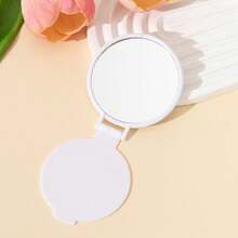 Portable Folding Travel Comb, With Mirror Hair Brush, Round Folding Pocket-Sized Hair Brush, Mini Travel Large And Small Comb, Suitable For Women's Travel Necessities, Travel Accessories, Massage Comb (This Product Is Easy To Fall Off And Can Be Put Back), Hair Clip, Hair Accessory, Suitable For School, Outdoor, Party, Home