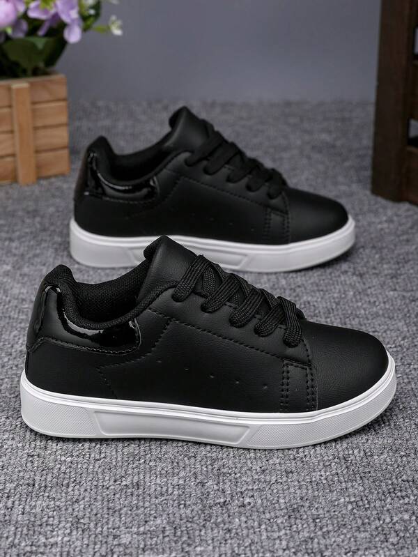 1 Paar modische, lässige weiße Sneaker für Kinder, bequeme, atmungsaktive Outdoor-Sportschuhe für Teenager