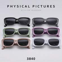 1pc Retro Fashion Square Rivet Small Frame Fashion Glasses, Minimalist Fashion Glasses For Travel And Photography, Suitable For Square And Round Faces, Chic And Stylish - Multicolor - View 4