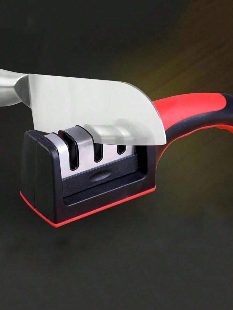 1pc Multifunctional Knife Sharpener – Equick Ship Items | Utensilios Para Cocina Essential For Kitchen Cooking - 紅色 - 查看 1