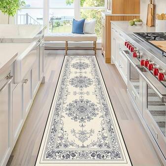 1件装欧洲豪华地毯，装饰地毯，创意厨房地毯，别墅走廊长地毯，阳台地毯，青少年房间装饰，梳妆台垫，客厅卧室床边走廊地毯