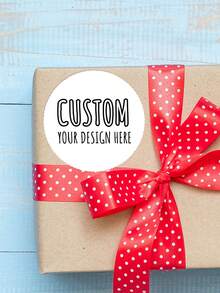 1-100pcs Personalized Tags - Custom Circular Stickers With Any Design Image Logo Text, Waterproof Stickers, Custom Thank-You Label Stickers, Colorful Customization, Personalization, School, Home, Office, Multifunctional, Housewarming, Home And Life, Art, Handicrafts And Sewing, Customized Stickers - White - View 4