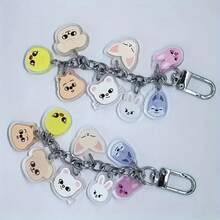 2D Flat - 1 Piece 2D Flat Keychain Acrylic Keychain, Cartoon Character Pendant Backpack Accessory, Colorful Gift For SKZ Fans, Christmas Gift - Kiểu 1 - Xem 6