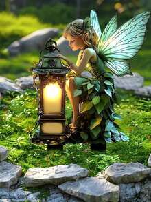 حامل أكريليك أخضر على شكل حورية الغابة أسلوب جديد 2D لزينة الأماكن الخارجية والحدائق والحاويات، مشهد حورية الغابة الأكريليكي، مناسب لعيد الفصح