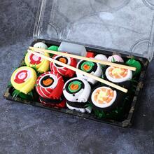 4 Pairs Multicolor Mid-Calf Gift Socks, Unisex & Couples, Soft Sushi Design, Creative Food-Inspired Patterns, Comfortable & Versatile, Suitable For Birthday, Valentine's Day, Easter, Ramadan, Dates, Family Gatherings, Parties, Unique & Fashionable Casual Wear - Multicolor - View 11