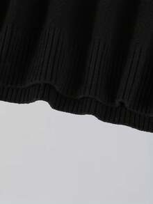 1 pieza Suéter de cuello alto negro para hombre, casual y versátil para uso diario, cálido atuendo urbano para actividades al aire deportes, adecuado para Halloween, otoño/invierno