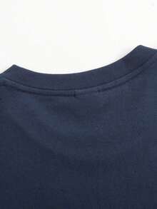 1pcs Men's Anti Social Club Size Plus Double Sided Digital Printed 220g T Shirt Streetwear 100% Cotton Casual Graphic Tee Urban Style - Màu xanh lam - Xem 3