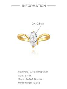 1PC 925 Sterling Silver 0.5ct Sparkle Marquise Engagement Ring Wedding Band For Women Dainty Promise Ring Eternity Ring Fine Jewelry Gift