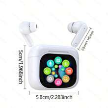 支持150种语言翻译，永久免费，ANC+ENC主动降噪，双耳模式，实时录音，LED数字电量显示，TWS真无线入耳式耳机，内置电容式麦克风，低音强劲，Type-C充电盒，适用于音乐、游戏、健身等多种场景，兼容手机/安卓/iPad/iOS系统